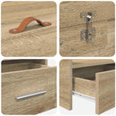 vidaXL Ágykeret fejtámlával fiókkal Sonoma tölgy 70 x 190 cm Faanyag