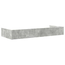 vidaXL Ágykeret fejtámlával fiókkal Beton Szürke 75 x 190 cm Faanyag