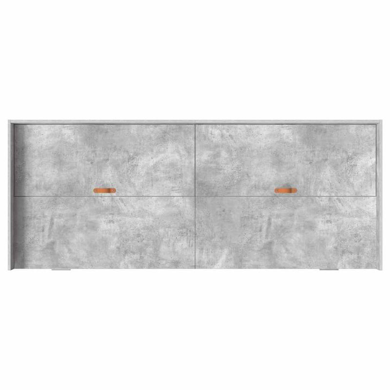 Ágykeret tárolóval fejtámlával Beton Szürke 75 x 190 cm Faanyag