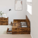 vidaXL Ágykeret fejtámlával fiókkal Öreg fa 70 x 190 cm Faanyag