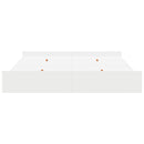 vidaXL Tárolós ágykeret fejtámlával fiókkal Fehér 200 x 200 cm Faanyag