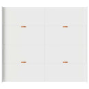 vidaXL Tárolós ágykeret fejtámlával fiókkal Fehér 200 x 200 cm Faanyag