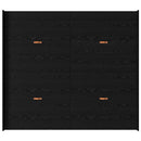 vidaXL Tárolós ágykeret fejtámlával Musta tammi 200 x 200 cm Faanyag