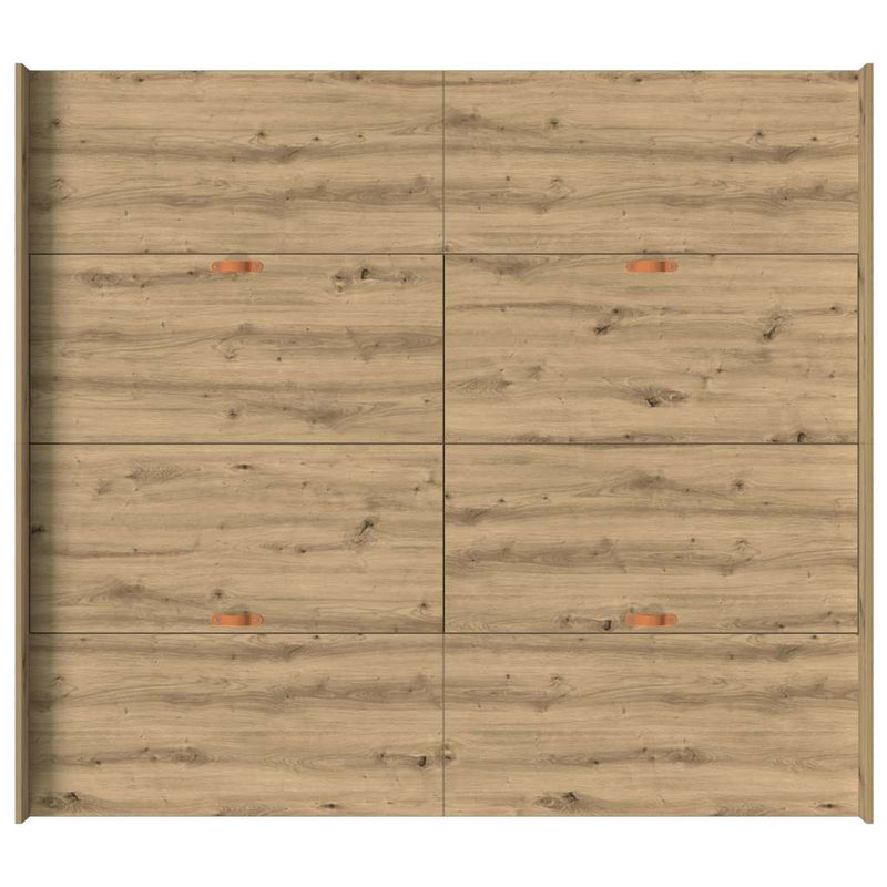 vidaXL Tárolós ágykeret fiókkal kézműves tölgy 200 x 200 cm Faanyag