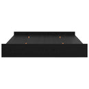 vidaXL Tárolós ágykeret fejtámlával Musta tammi 180 x 200 cm Faanyag