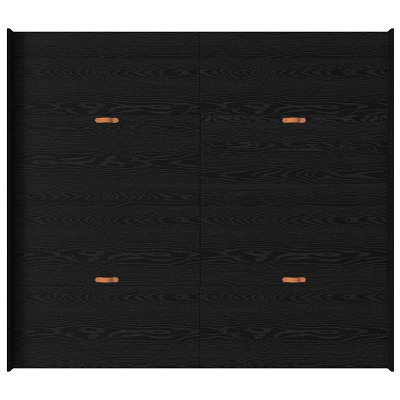 vidaXL Tárolós ágykeret fejtámlával Musta tammi 180 x 200 cm Faanyag