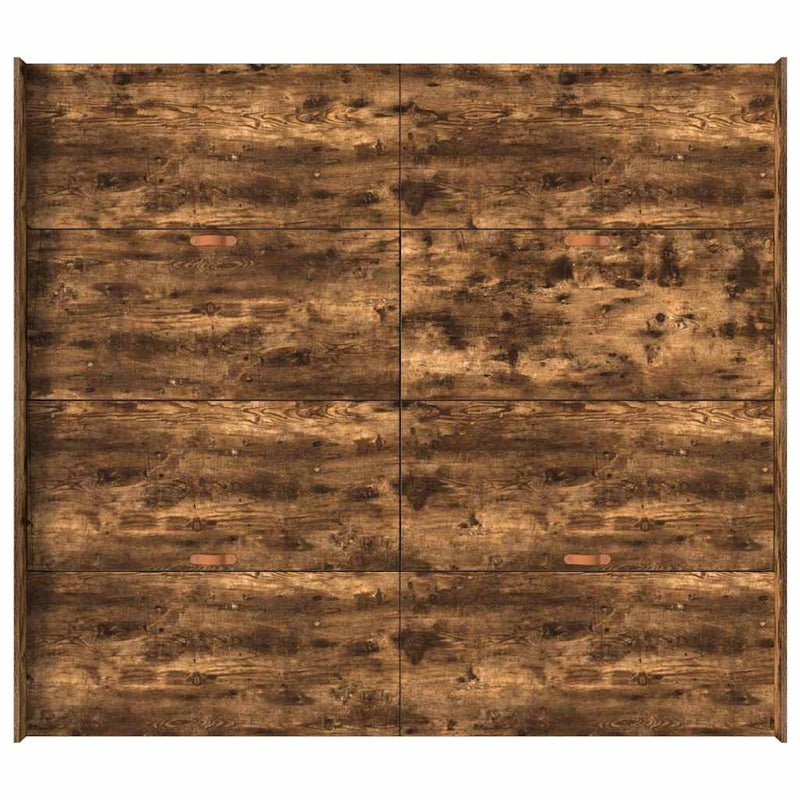 vidaXL Tárolós ágykeret fejtámlával Füstölt tölgy 180 x 200 cm Faanyag