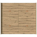 vidaXL Tárolós ágykeret fiókkal kézműves tölgy 180 x 200 cm Faanyag