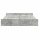 vidaXL Ágykeret tárolóval fiókkal Beton Szürke 160 x 200 cm Szerelt Fa