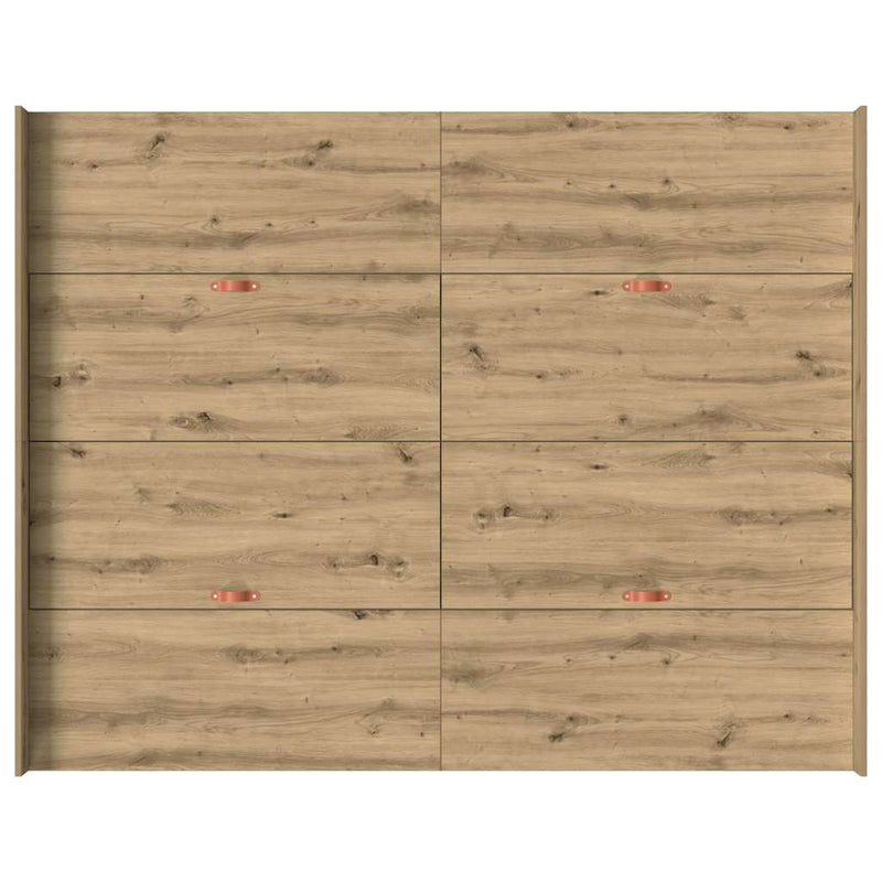 vidaXL Tárolós ágykeret fiókkal kézműves tölgy 160 x 200 cm Faanyag