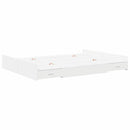 vidaXL Tárolós ágykeret fejtámlával fiókkal Fehér 150 x 200 cm Faanyag
