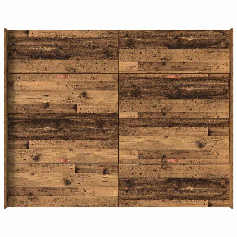 vidaXL Tárolós ágykeret fejtámlával Régi fa 150 x 200 cm Faanyag