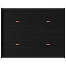 vidaXL Tárolós ágykeret fejtámlával Musta tammi 140 x 200 cm Faanyag