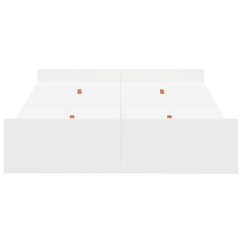 vidaXL Tárolós ágykeret fejtámlával fiókkal Fehér 120 x 200 cm Faanyag