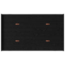 vidaXL Tárolós ágykeret fejtámlával Musta tammi 120 x 200 cm Faanyag