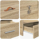 vidaXL Tárolós ágykeret fejtámlával sonoma tölgy 120 x 200 cm Faanyag