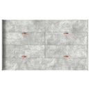 vidaXL Tárolós ágykeret fejtámlával Beton szürke 120 x 200 cm Faanyag