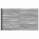 vidaXL Tárolós ágykeret fejtámlával Szürke sonoma 120 x 200 cm Faanyag