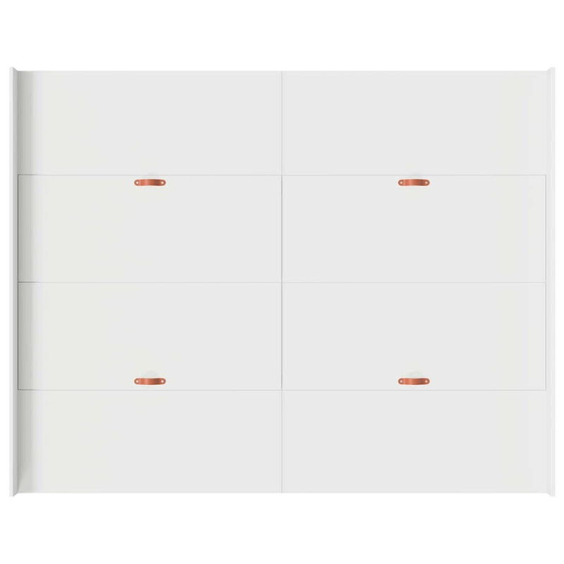 vidaXL Tárolós ágykeret fejtámlával fiókkal Fehér 140 x 190 cm Faanyag