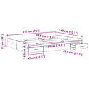 vidaXL Ágykeret tárolóval fiókkal Füstölt tölgy 140 x 190 cm Faanyag