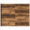 vidaXL Tárolós ágykeret fejtámlával Régi fa 140 x 190 cm Faanyag