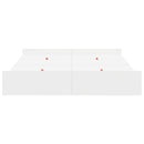 vidaXL Tárolós ágykeret fejtámlával fiókkal Fehér 135 x 190 cm Faanyag