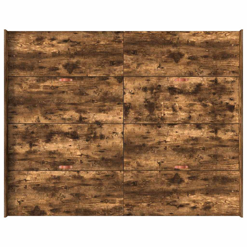 vidaXL Tárolós ágykeret fejtámlával Füstölt tölgy 135 x 190 cm Faanyag