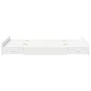 vidaXL Tárolós ágykeret fejtámlával fiókkal Fehér 120 x 190 cm Faanyag