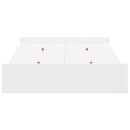 vidaXL Tárolós ágykeret fejtámlával fiókkal Fehér 120 x 190 cm Faanyag