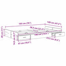 vidaXL Tárolós ágykeret fejtámlával fiókkal Fehér 120 x 190 cm Faanyag