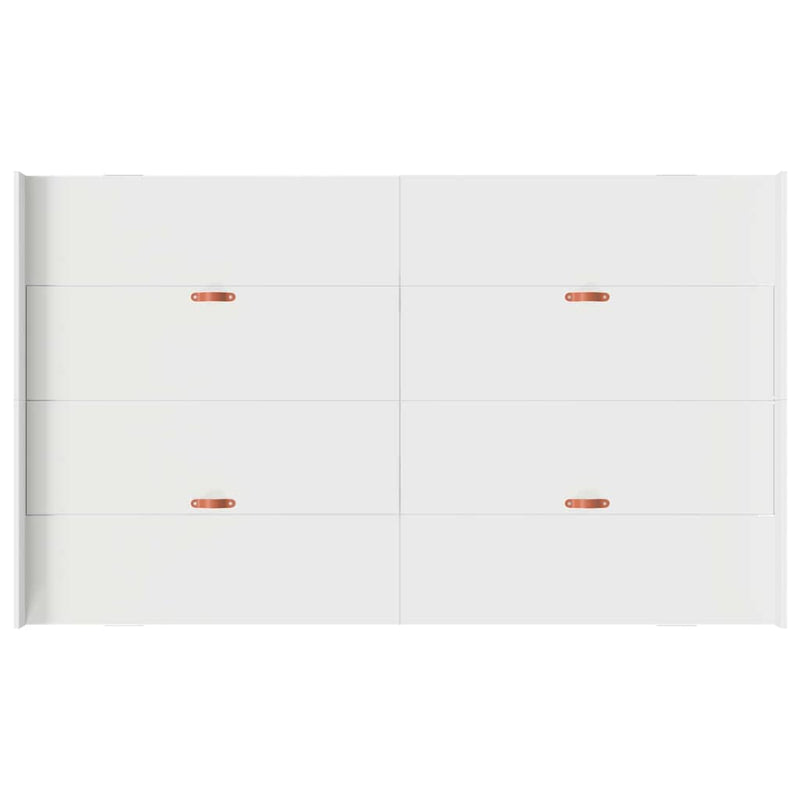 vidaXL Tárolós ágykeret fejtámlával fiókkal Fehér 120 x 190 cm Faanyag