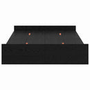 vidaXL Tárolós ágykeret fejtámlával Musta tammi 120 x 190 cm Faanyag