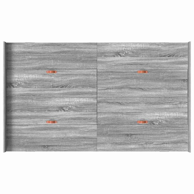 vidaXL Tárolós ágykeret fejtámlával Szürke sonoma 120 x 190 cm Faanyag