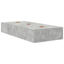 vidaXL Ágykeret tárolóval tárolóval Beton Szürke 100 x 200 cm Faanyag