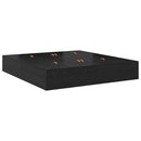 vidaXL Ágykeret tárolóval tárolóval Fekete tölgy 200 x 200 cm Faanyag
