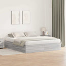 vidaXL Ágykeret tárolóval tárolóval Szürke Sonoma 200 x 200 cm Faanyag