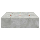 vidaXL Ágykeret tárolóval tárolóval Beton Szürke 120 x 200 cm Faanyag