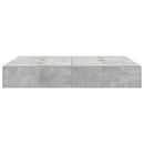 vidaXL Ágykeret tárolóval tárolóval Beton Szürke 150 x 200 cm Faanyag