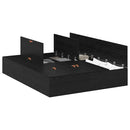 vidaXL Ágykeret tárolóval tárolóval Fekete tölgy 160 x 200 cm Faanyag