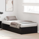 vidaXL Ágykeret tárolóval tárolóval Fekete tölgy 90 x 190 cm Faanyag