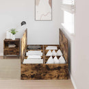 vidaXL Ágykeret tárolóval tárolóval Füstölt tölgy 90 x 190 cm Faanyag