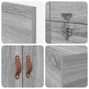 vidaXL Ágykeret tárolóval tárolóval Szürke Sonoma 90 x 190 cm Faanyag