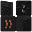 vidaXL Ágykeret tárolóval tárolóval Fekete tölgy 70 x 190 cm Faanyag