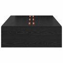 vidaXL Ágykeret tárolóval tárolóval Fekete tölgy 70 x 190 cm Faanyag