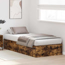 vidaXL Ágykeret tárolóval tárolóval Füstölt tölgy 70 x 190 cm Faanyag