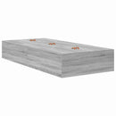 vidaXL Ágykeret tárolóval tárolóval Szürke Sonoma 70 x 190 cm Faanyag