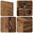 vidaXL Ágykeret tárolóval tárolóval Öreg fa 70 x 190 cm Faanyag