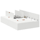 vidaXL Ágykeret tárolóval tárolóval Fehér 120 x 190 cm Faanyag