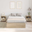 vidaXL Ágykeret tárolóval tárolóval Sonoma tölgy 120 x 190 cm Faanyag