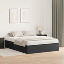 vidaXL Ágykeret tárolóval tárolóval Fekete tölgy 140 x 190 cm Faanyag
